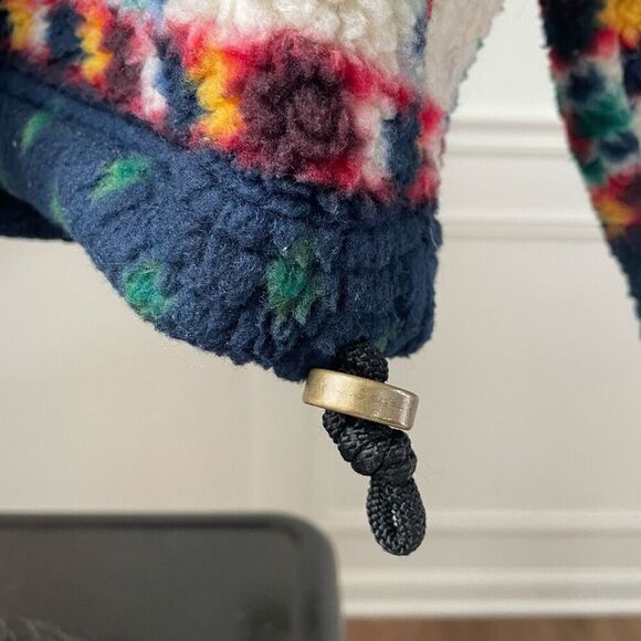 Vintage 90s Limited Sport Reindeer Berber Fleece 1/4 Zip Primary Colors M - Picture 4 of 8